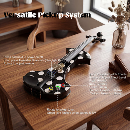 Aileen AV-D501 Electric Violin 4/4 – 20th Anniversary Edition with Piezo Pickup