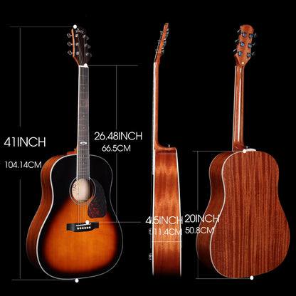 WINZZ AFM16-SD Playing on Stage: A musician playing the guitar on stage, emphasizing its powerful sound and stylish appearance.