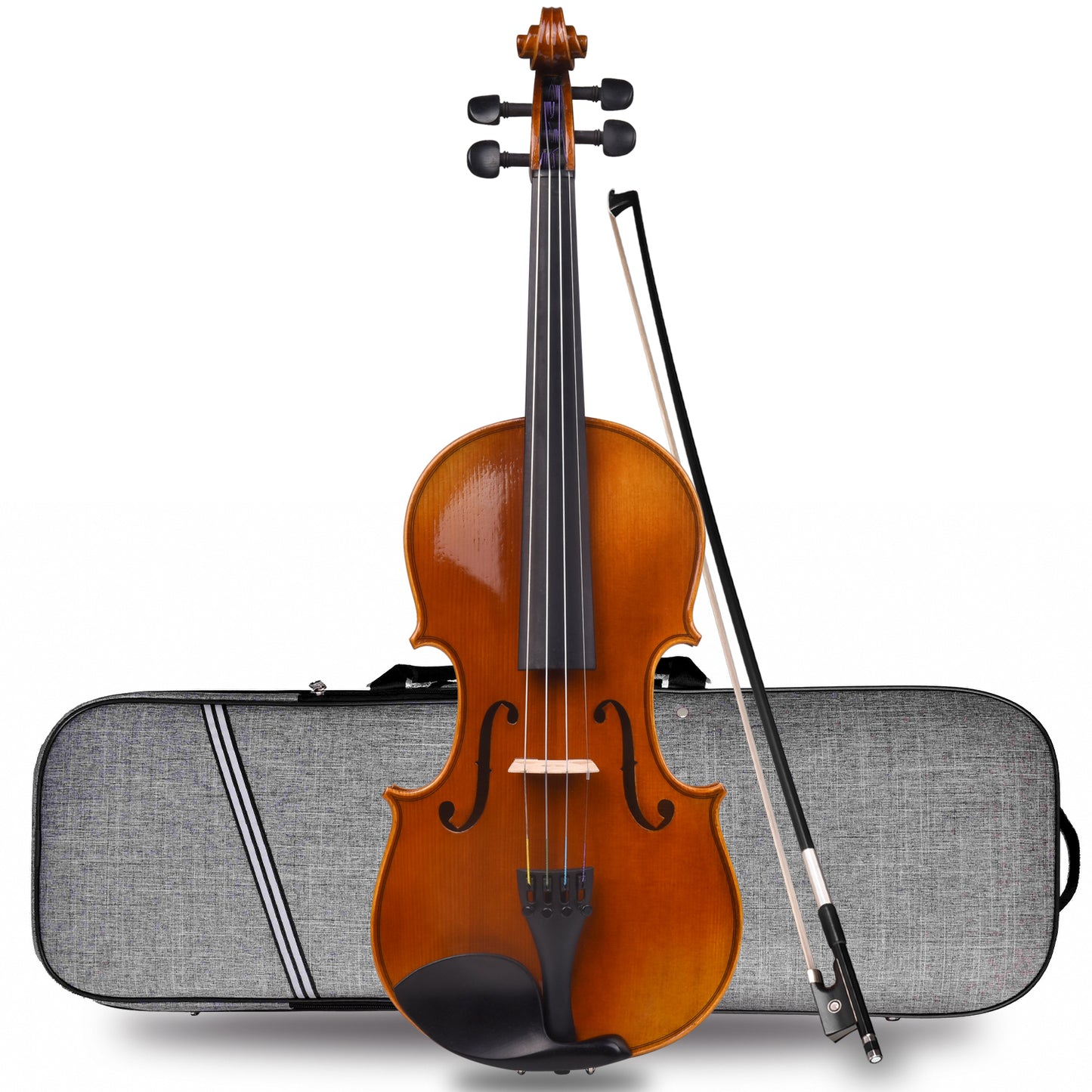 Aileen PREMIUM BEGINNER Series Violin Outfit - 4/4 Full Size Solid Wood Ebony Fitted