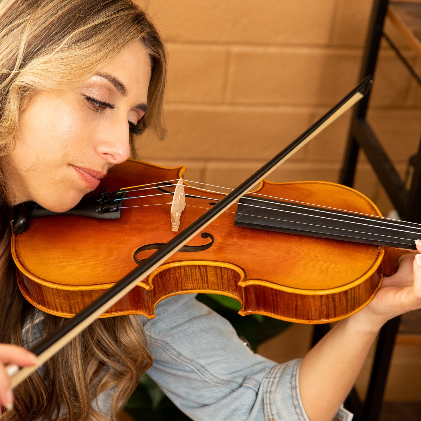 Aileen PREMIUM BEGINNER Series Violin Outfit - 4/4 Full Size Solid Wood Ebony Fitted