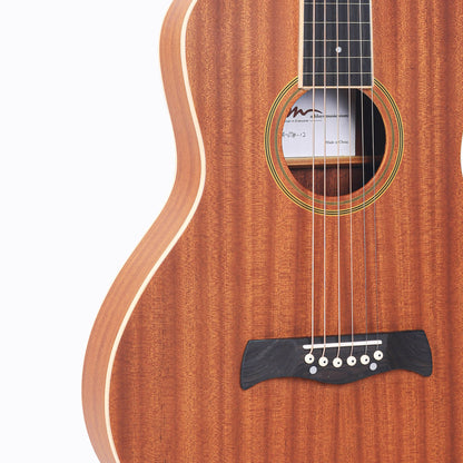 ADM TG-A8 Premium Sapele Acoustic Lap Steel Guitar - Weissenborn Classic, Teardrop Design, 25" Scale, High Gloss Finish with Maple Fingerboard & Bridge - Ideal for Beginners & Musicians, Brown