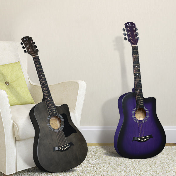 ADM 38'' Acoustic Cutaway Guitar for Kids Beginner Kit with Free Lessons, Tuner