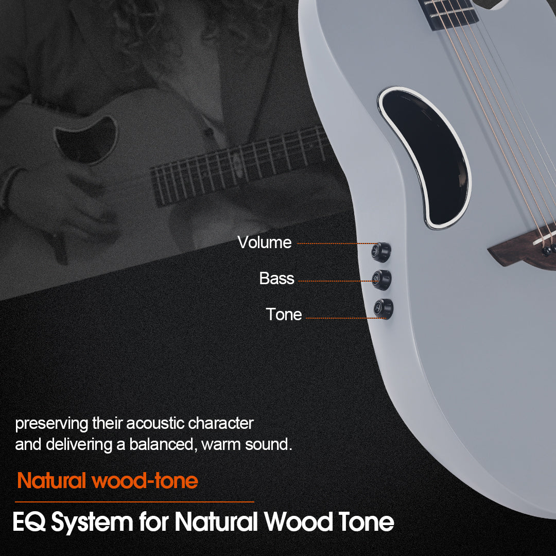 WINZZ AFO300C Solid Spruce Top With Carbon Fiber Back Acoustic Guitar