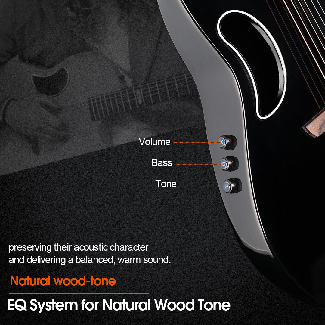 WINZZ AFO300C Solid Spruce Top With Carbon Fiber Back Acoustic Guitar