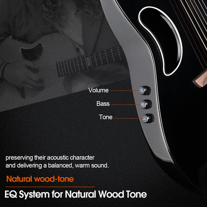 WINZZ AFO300C Solid Spruce Top With Carbon Fiber Back Acoustic Guitar