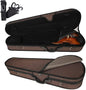 adm 4/4 Full Size Violin Hard Case Basic Professional Triangular Shape Backpack, Super Light Suspension ,Brown
