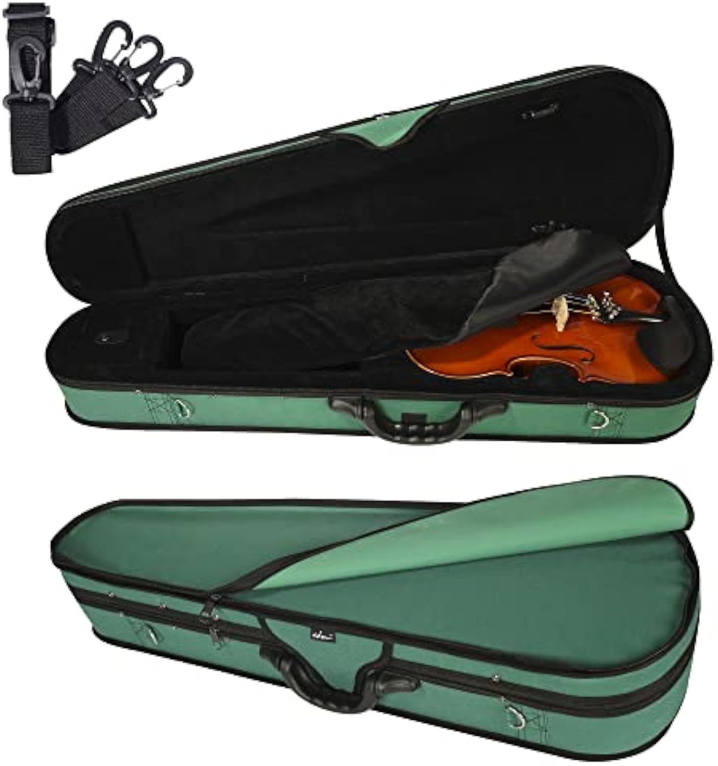 adm 4/4 Full Size Violin Hard Case Basic Professional Triangular Shape ...
