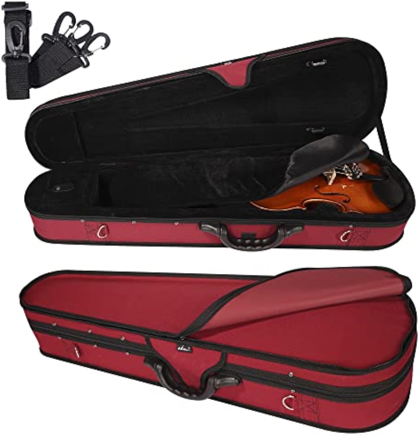 adm 4/4 Full Size Violin Hard Case Basic Professional Triangular Shape ...
