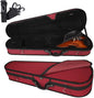 adm 4/4 Full Size Violin Hard Case Basic Professional Triangular Shape Backpack, Super Light Suspension.Wine Red