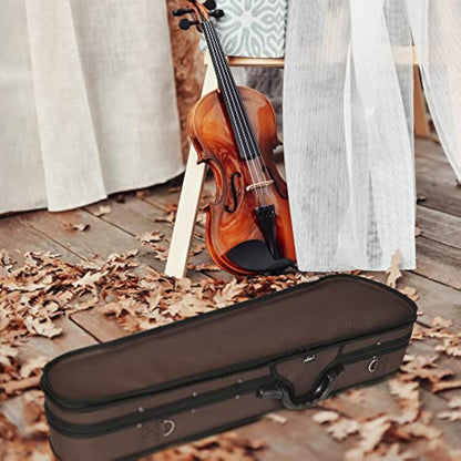 adm 4/4 Full Size Violin Hard Case Basic Professional Triangular Shape Backpack, Super Light Suspension ,Brown