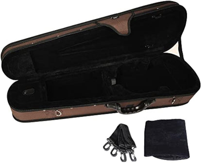 adm 4/4 Full Size Violin Hard Case Basic Professional Triangular Shape Backpack, Super Light Suspension ,Brown