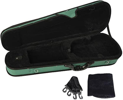 adm 4/4 Full Size Violin Hard Case Basic Professional Triangular Shape Backpack, Super Light Suspension,Dark Green