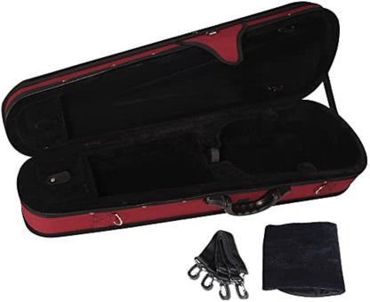 adm 4/4 Full Size Violin Hard Case Basic Professional Triangular Shape Backpack, Super Light Suspension.Wine Red