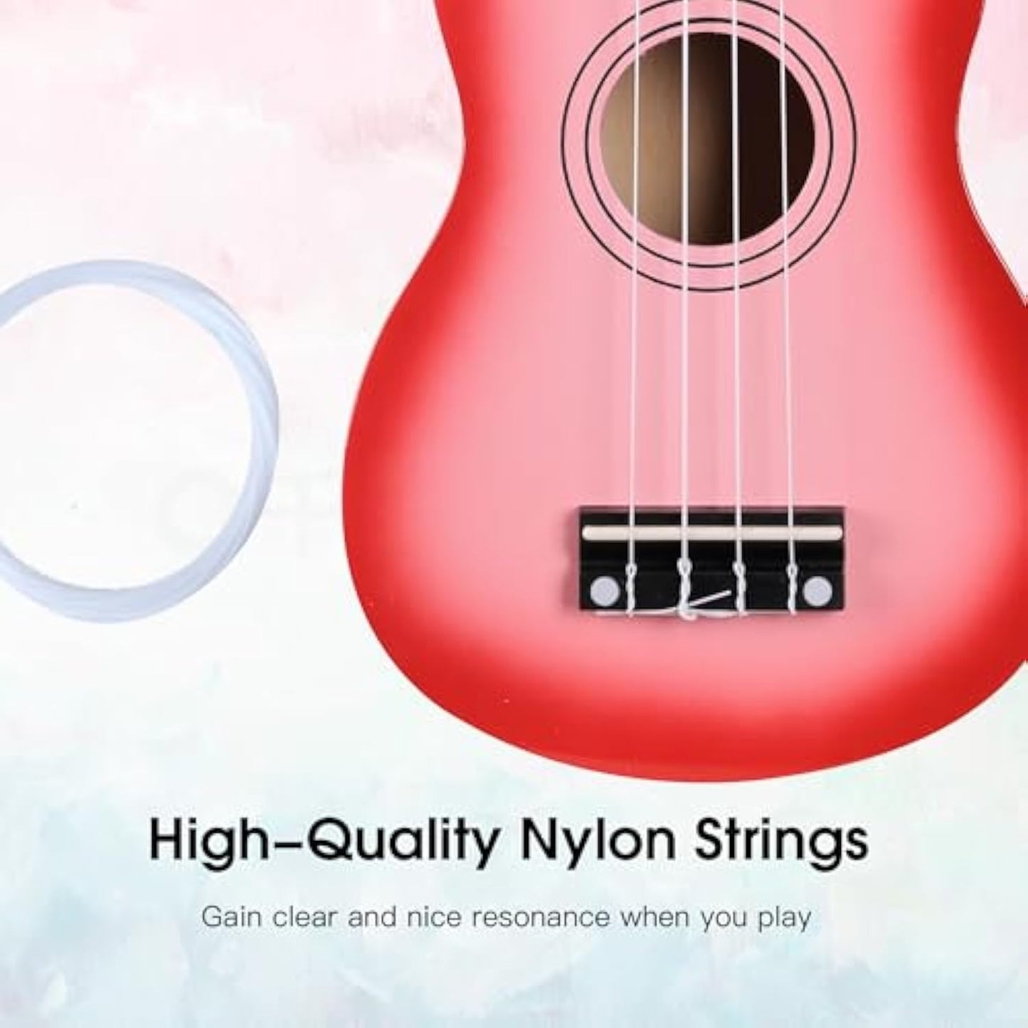 ADM Ukulele for Beginners Hawaiian Wood Ukelele Kit for Kids Adult Student Starter Professional Ukalelee Pack Bundle with Free Lessons Gig Bag Strap Nylon String Tuner (Pinkburst, 21 Inch)