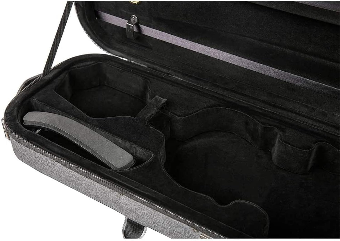 adm 4/4 Full Size Violin Case Oblong Violin Hard Case with Built-in Hygrometer,Super Lightweight Portable with Carrying Straps
