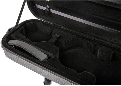 adm 4/4 Full Size Violin Case Oblong Violin Hard Case with Built-in Hygrometer,Super Lightweight Portable with Carrying Straps