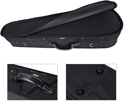 ADM 4/4 Full Size Violin Hard Case Basic Professional Triangular Shape Backpack, Super Light Suspension, Black