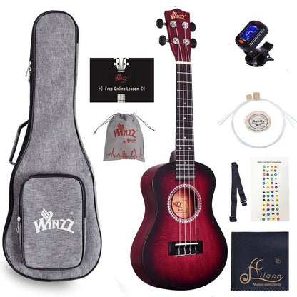 WINZZ HAND RUBBED Series-AU-H01A Vintage Hawaiian Beginner Ukulele - winzzguitars